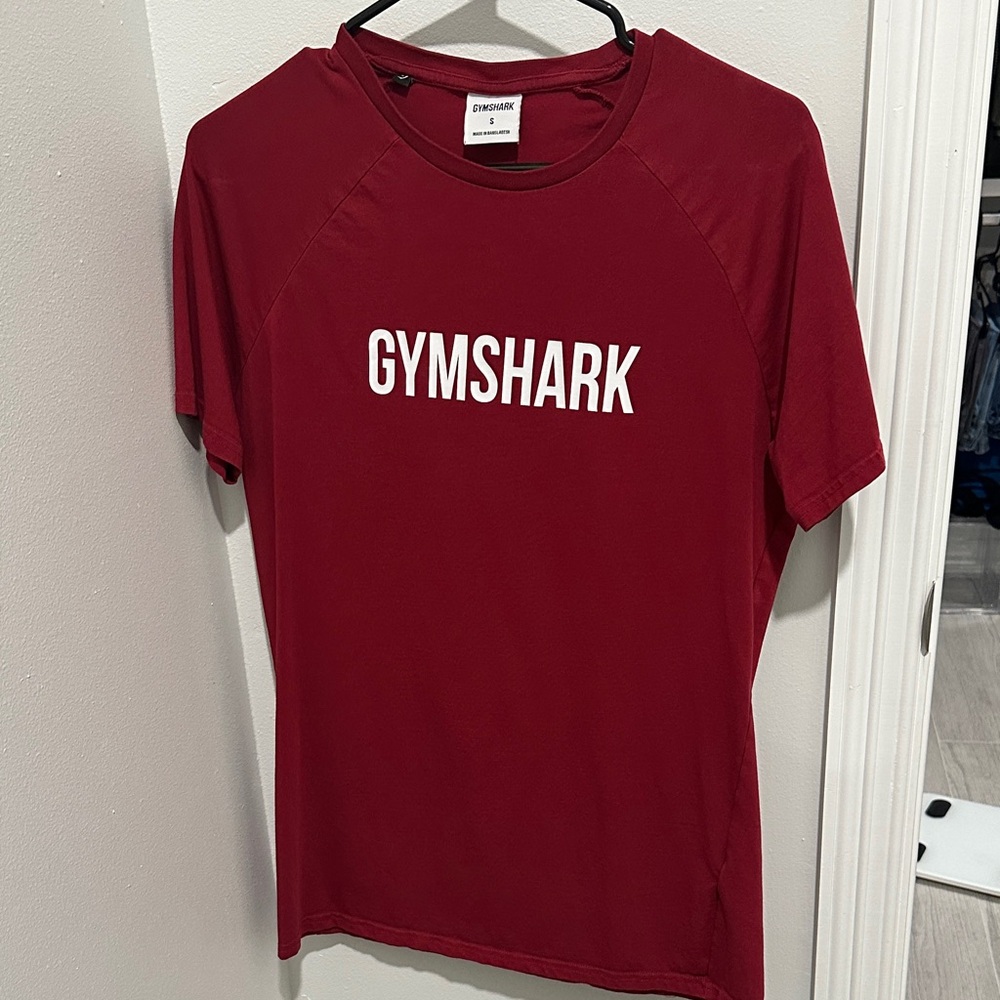 Gymshark Burgundy Tee with White Logo